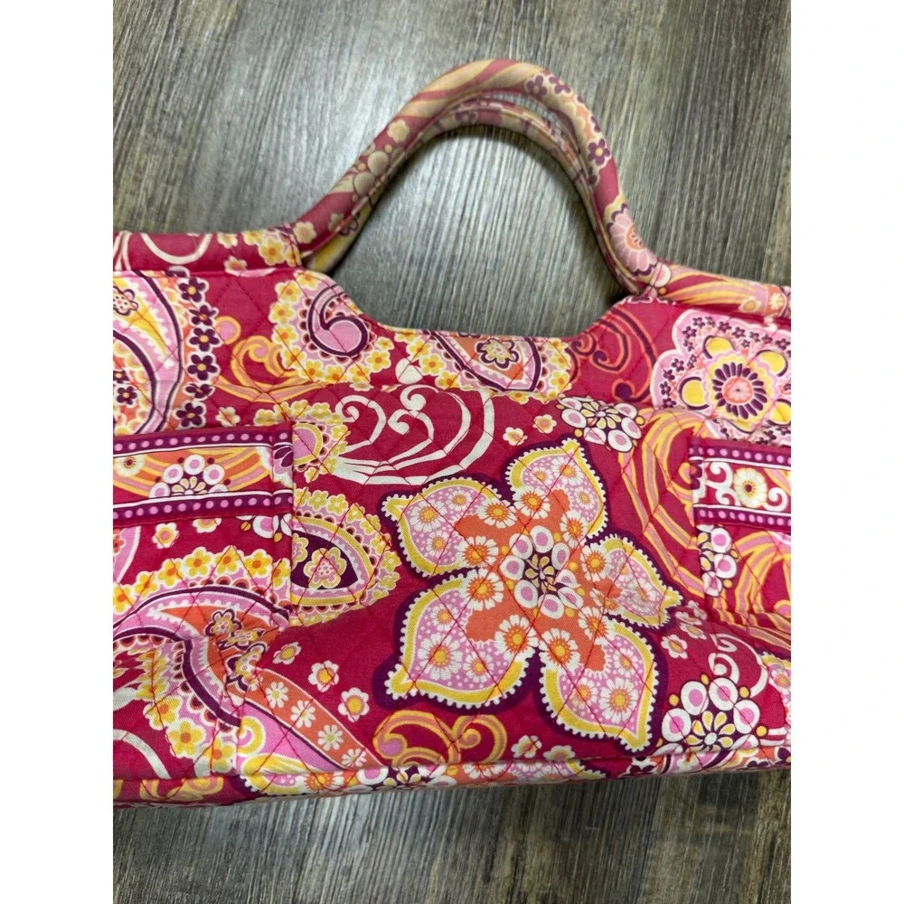 Vera Bradley Raspberry Paisley Little Betsy Tote Shoulder Fizz Gabby Handbag